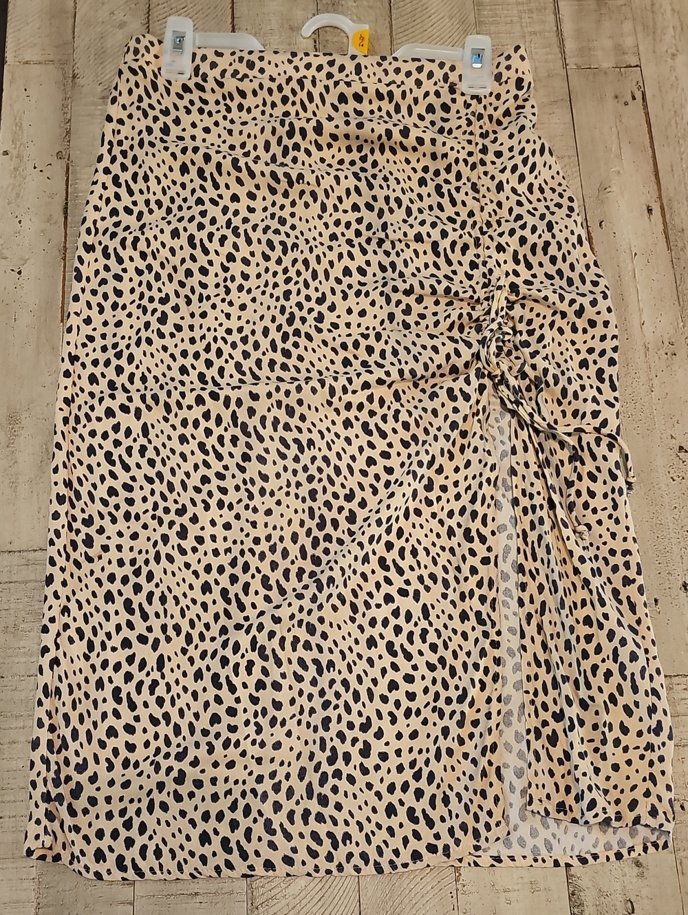 URBAN Romantics Tan Leopard Print Midi Skirt